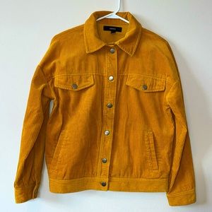 Forever 21 Corduroy Jacket. Mustard color Size Small. Almost new.